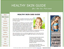 Tablet Screenshot of healthy-skin-guide.com